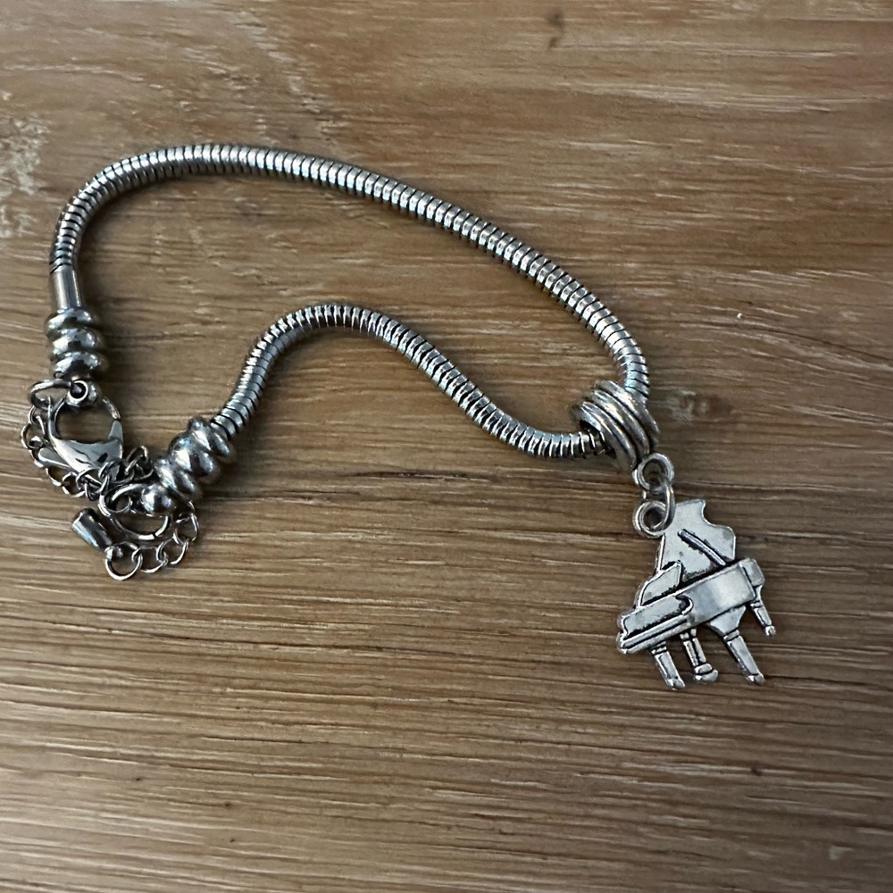 Grand Piano Charm Bracelet